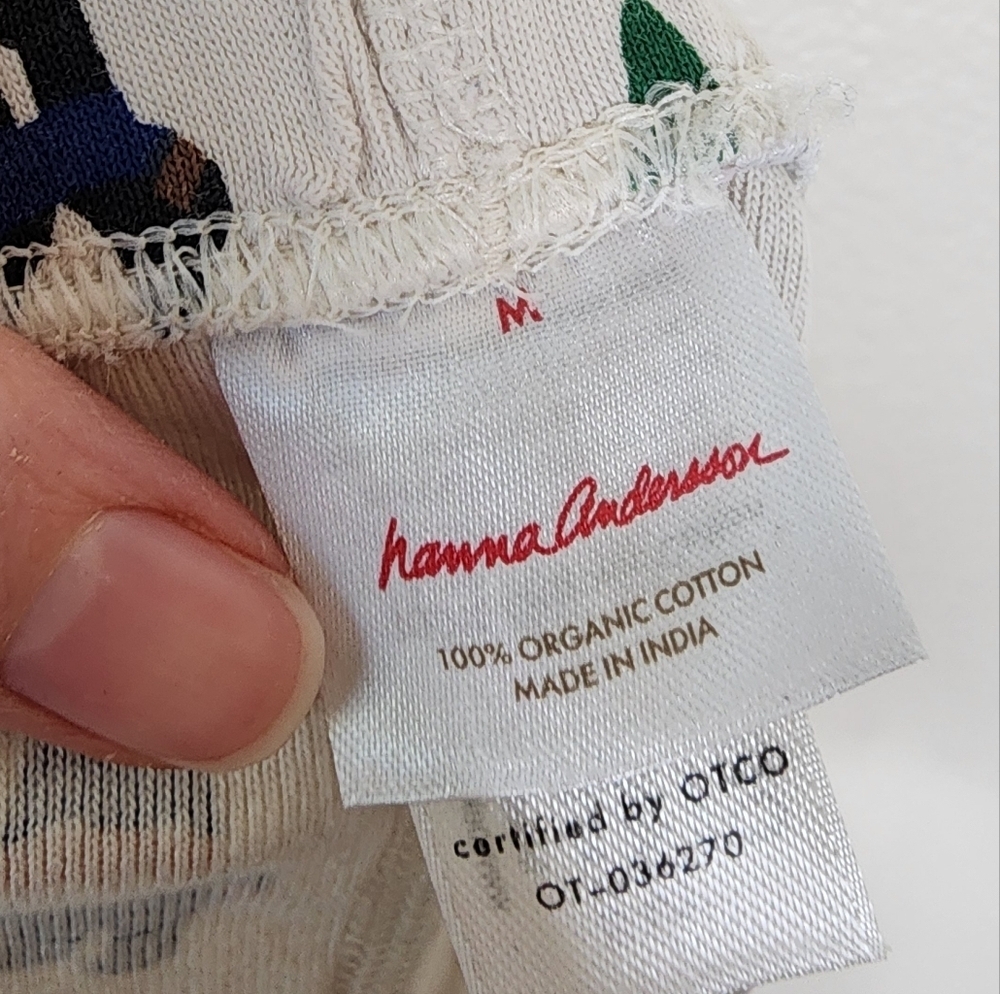 Hanna Andersson Cream Pajama Set with Multicolor Pattern - Picture 6 of 8